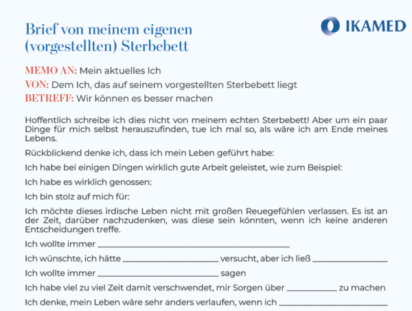 Brief von meinem eigenen (vorgestellten) Sterbebett - Downloadprodukt